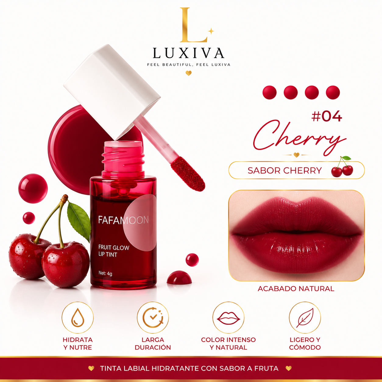 Fruit Glow Lip Tint Set -4 Hydrating & Long Lasting Shades