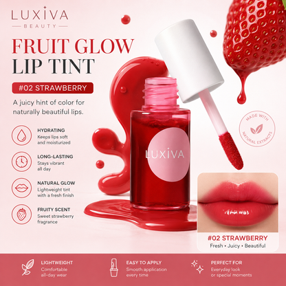 Fruit Glow Lip Tint Set -4 Hydrating & Long Lasting Shades